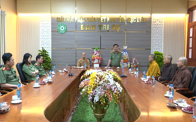 Lãnh đạo Công an tỉnh Bạc Liêu đến thăm, chúc Tết các cơ sở tôn giáo trên địa bàn tỉnh